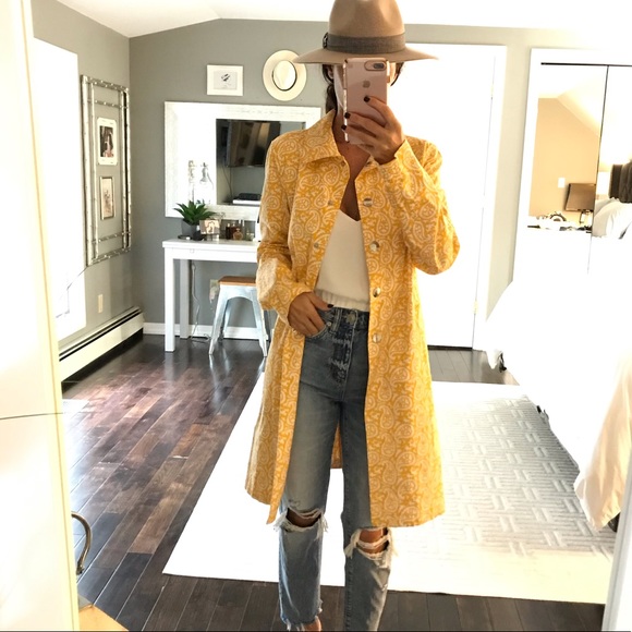 MICHAEL Michael Kors Jackets & Blazers - Michael Kors yellow white paisley jacket small